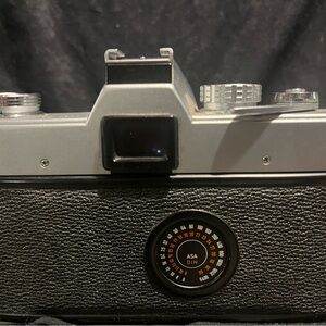 Vintage Black and Silver Film Camera